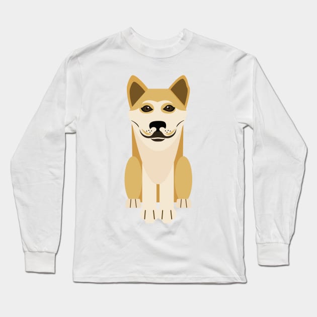 Hachiko vector Long Sleeve T-Shirt by TIERRAdesigner